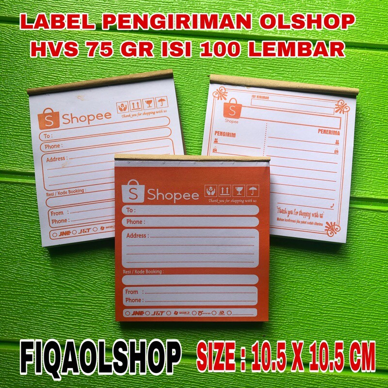 

LABEL PENGIRIMAN OLSHOP KHUSUS SHOPE ISI 100 LMBR HVS 70 GR | LABEL PENGIRIMAN OLSHOP TERMURAH