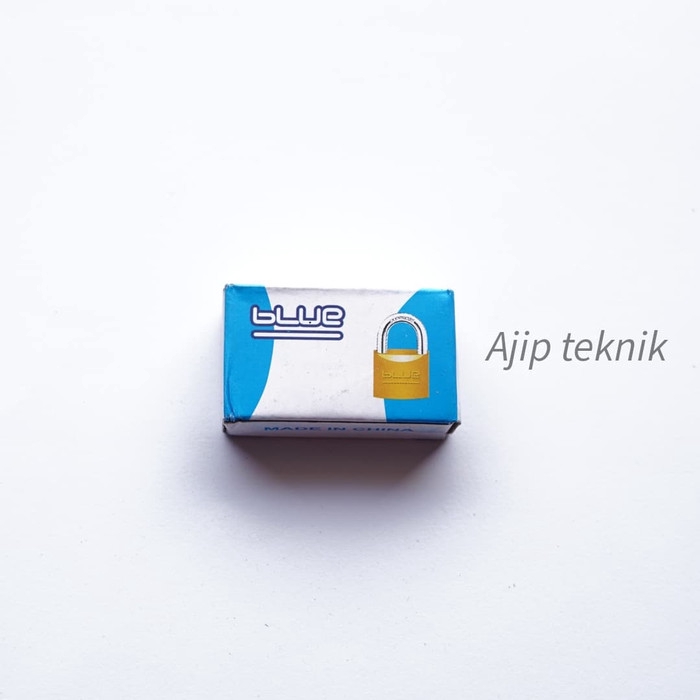 Gembok 25mm Kecil Mini Kuningan Murah Blue