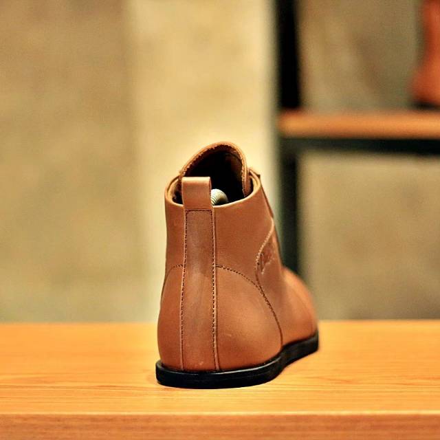 ERUDITE Brown Original - Sepatu Kulit Men's Shoes - Boots Classic Pria - Leather Shoes