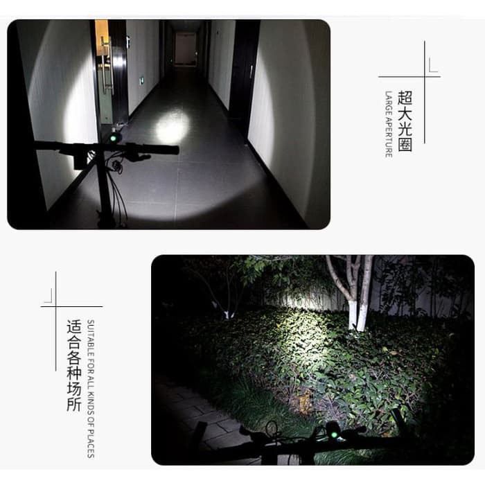 Lampu Sepeda LED Gaoheng Serbaguna CREE XML-Q5 black