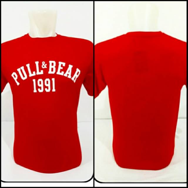 Kaos distro pull and bear red / Kaos distro pull & bear murah