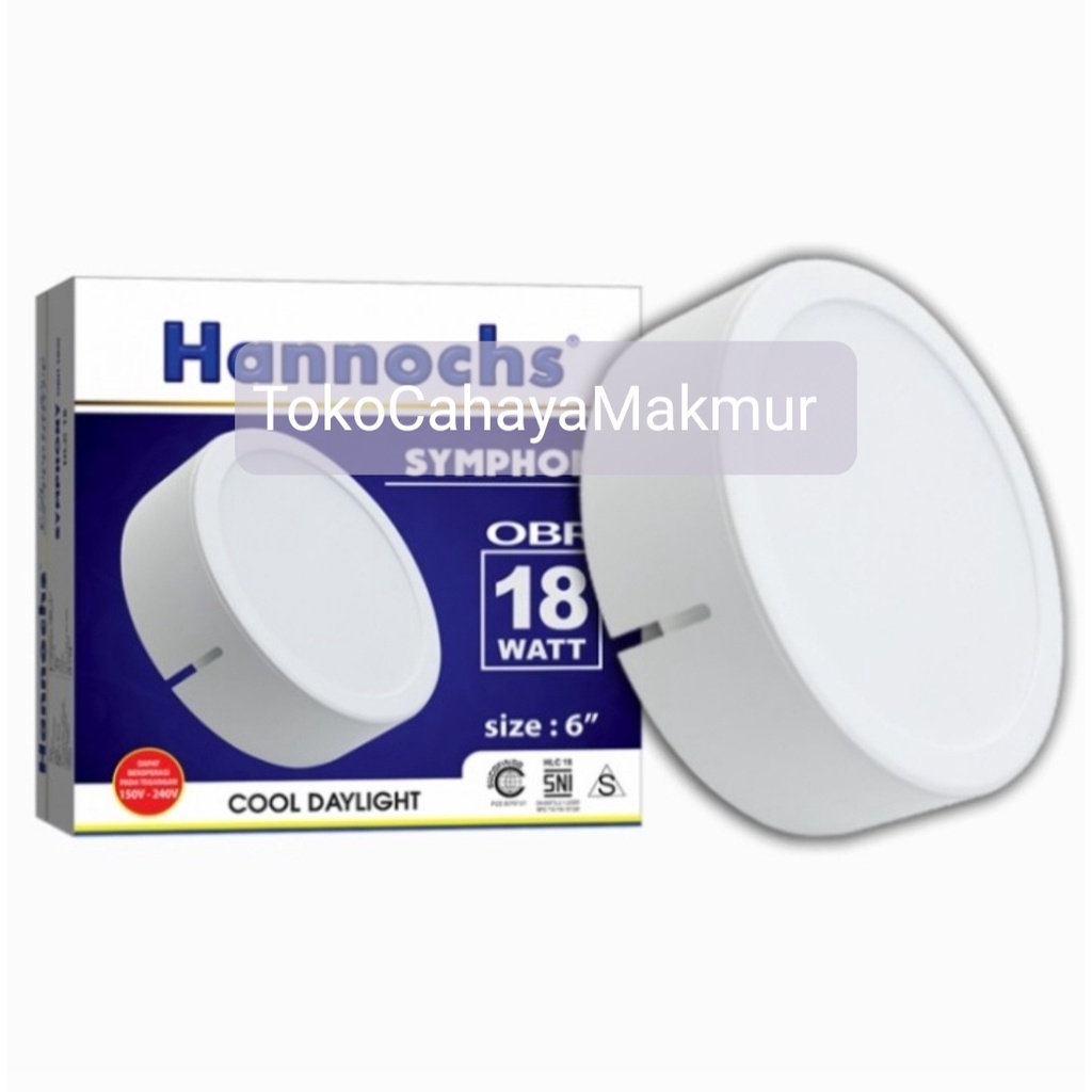 Lampu LED Downlight Hannochs Symphony OBR Round Bulat 18w 18watt CoolDayLight