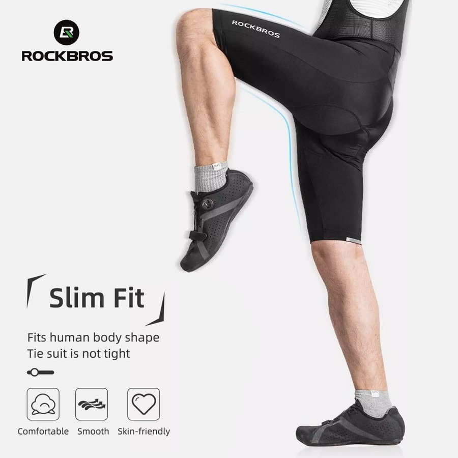 Celana BIB Sepeda Rockbros RK2002 Men Cycling Short Pendek Pria Gowes Roadbike Aksesoris Sepeda