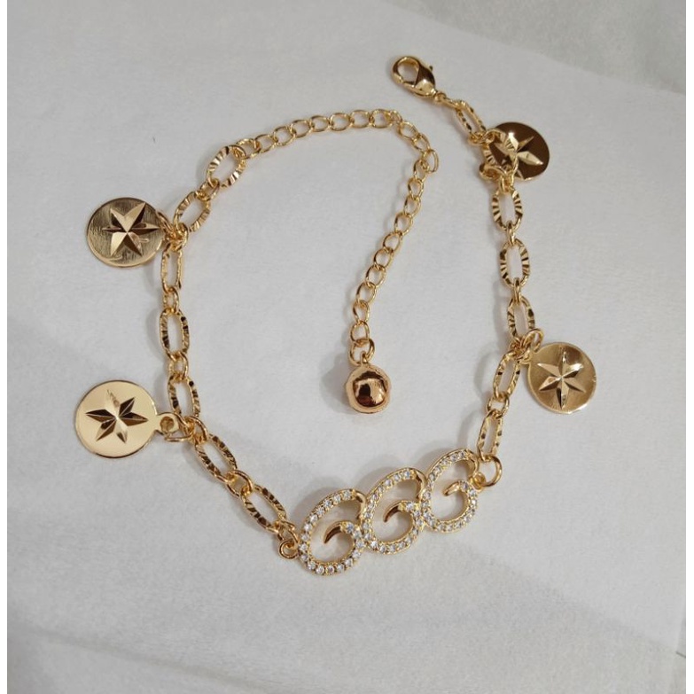 XcK311.Gelang tangan xuping wanita berlapis emas uk18cm.