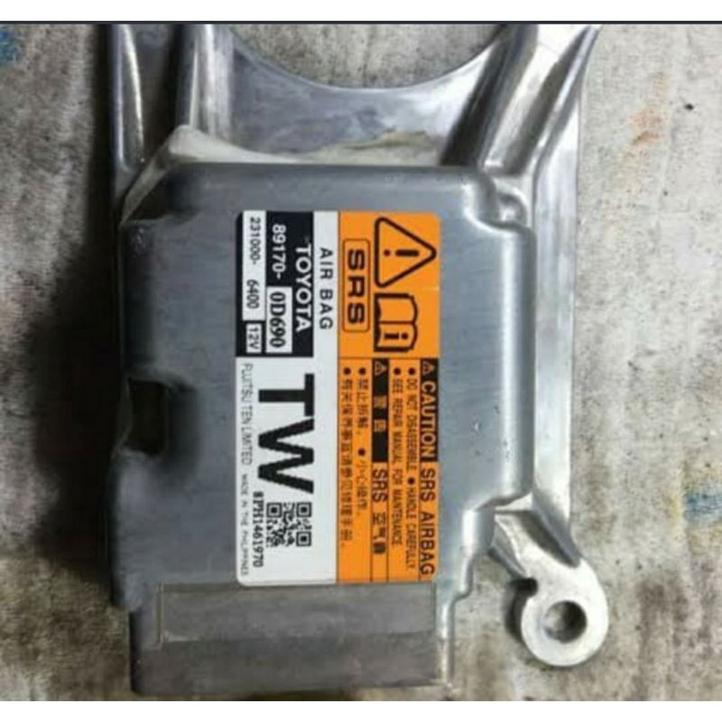 Modul Airbag Ecu Computer Sensor Airbag Toyota Yaris