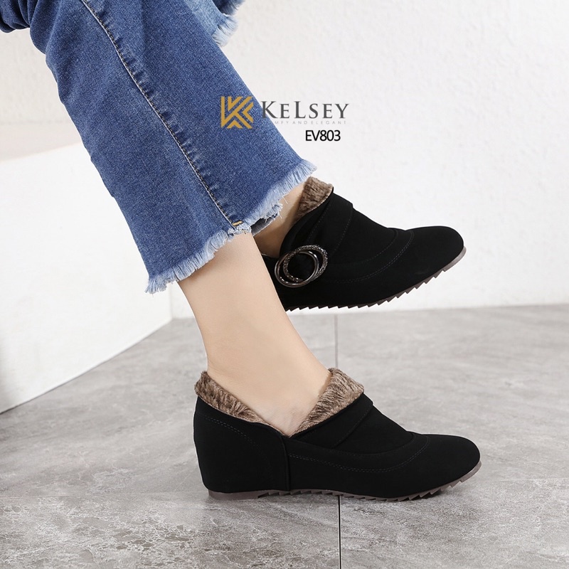 (GRATIS ALAS KAKI) NICOLE SEPATU BOOTS WANITA KELSEY EV803 SEPATU  BOOTS BLUDRU