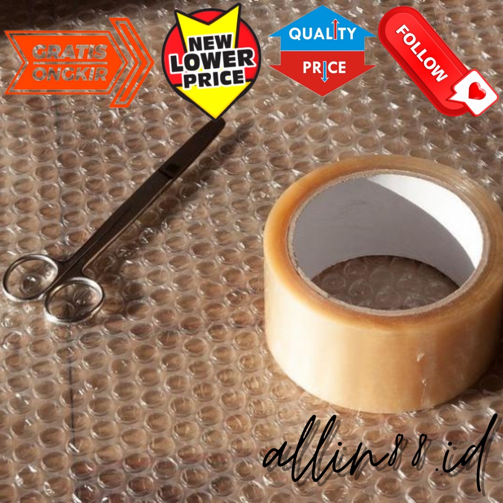 

Tambahan Packingan Ekstra Bubble Wrap (Lakban + Bubble Wrap)