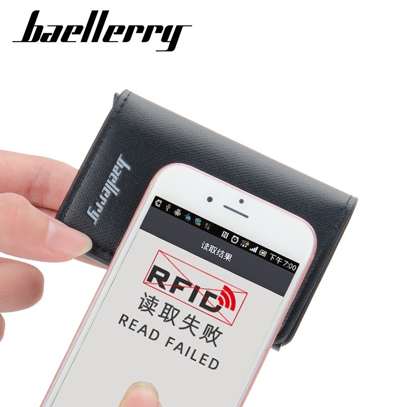 Dompet Kartu Kulit Pria Rfid Wallet Card Holder Baellerry K9138