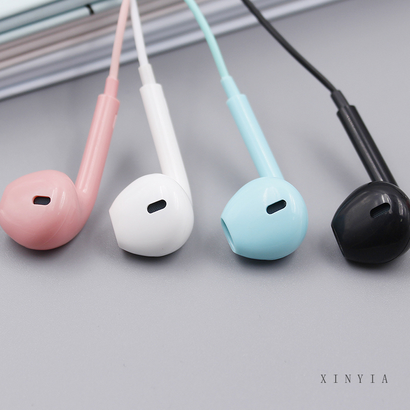 （COD） Kabel Asli Macaron Warna Headphone Berkualitas Baik 3.5mm HIFI Headset Over Ear 1.2mm Earphone