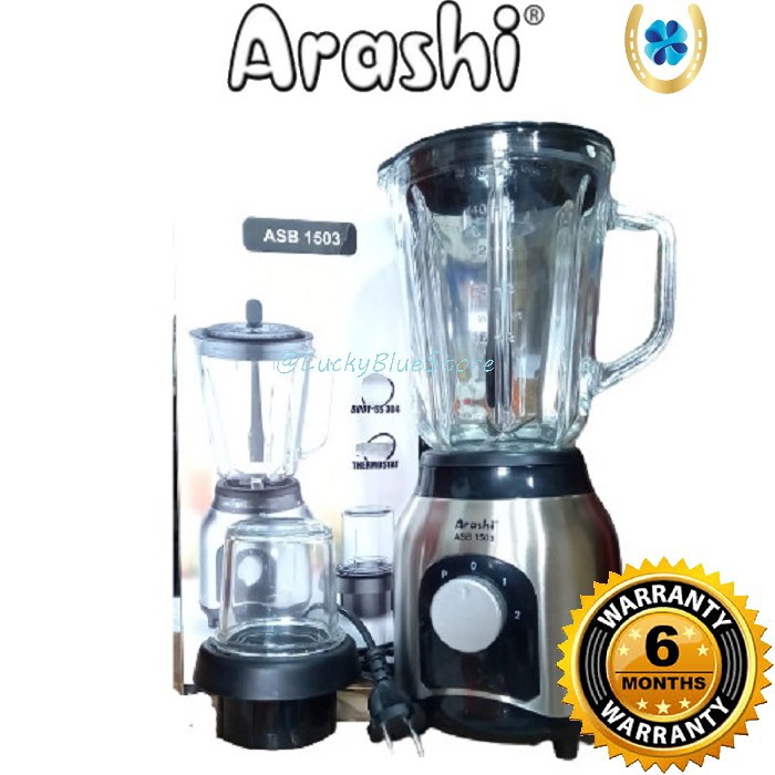 ARASHI ASB-1503 Stand Blender Glass 1.5 Liter 2IN1