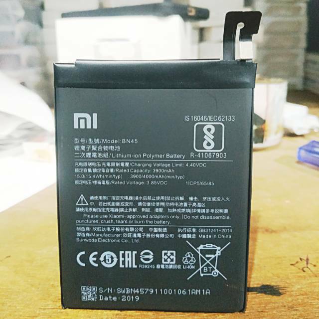 BATRE BATERAI BATTERY XIAOMI REDMI NOTE 5 / PRO 2018 (BN45) ORIGINAL BATTERY BN45