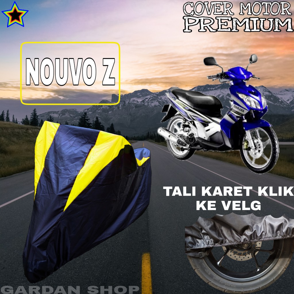 Sarung Motor NOUVO Z Hitam Kuning Body Cover Penutup Pelindung Motor Nouvo Z PREMIUM