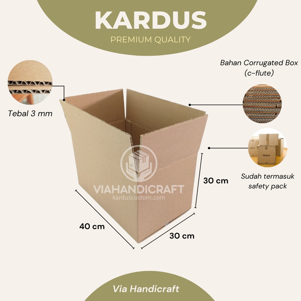 

Kardus Packing Parsel Lebaran Ukuran 40x30x30 cm Box Parsel Sembako