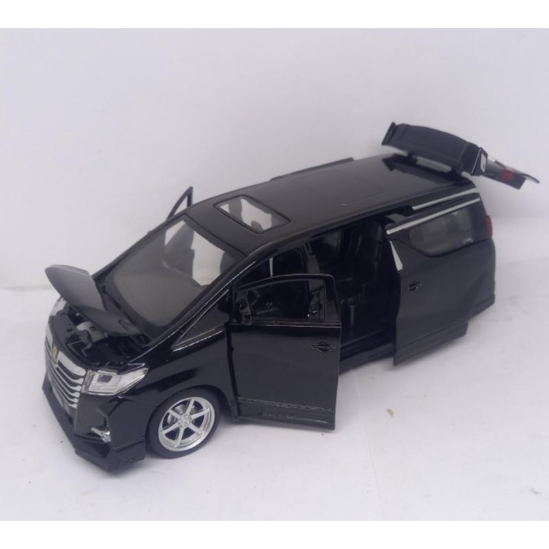 diecast miniatur mobil toyota alphard rowen 1:32 original bahan besi