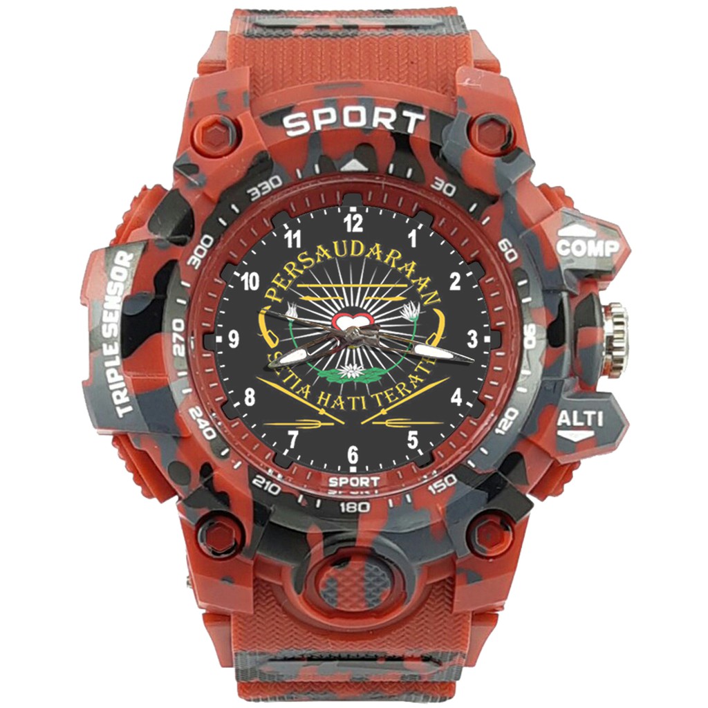 {Istimewa} Jam Tangan PERSAUDARAAN SETIA HATI TERATE - SH 12 Merah Army Water Resistant