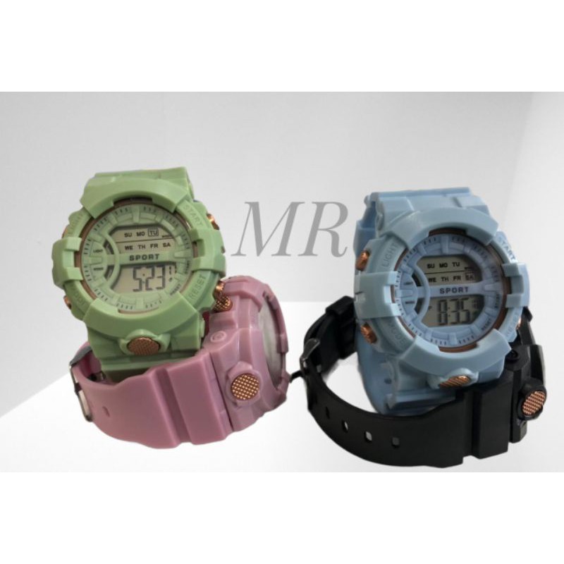 Jam Tangan Wanita Kasual Sporty Anti air Strap Rubber