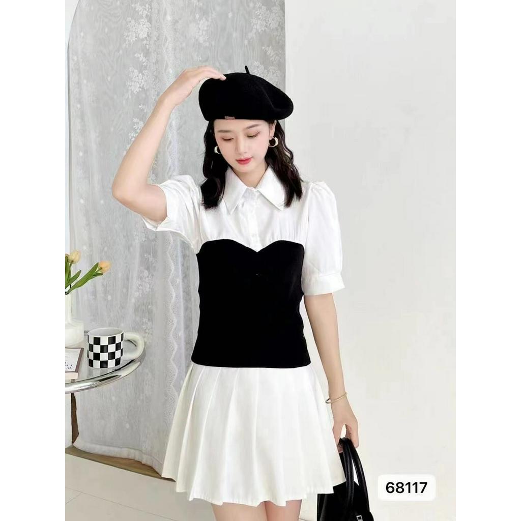 Nacha Blouse Polos Cotton Mix Knit - Atasan Wanita Import TM (68117)