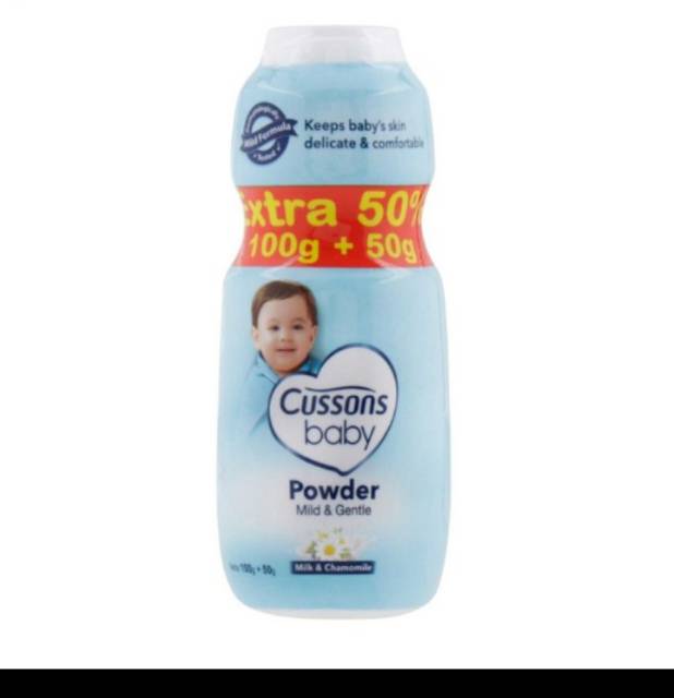 Bedak  Cussons cusson baby powder ( 100 + 50 gr) , (50+25 gr) 200 g