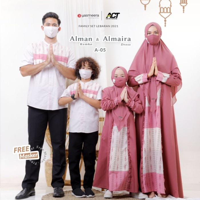 Set-Family-Muslim-Busana- Sarimbit Lebaran By Yasmeera/ Sarimbit Eksklusif/ Famset Lebaran 2021