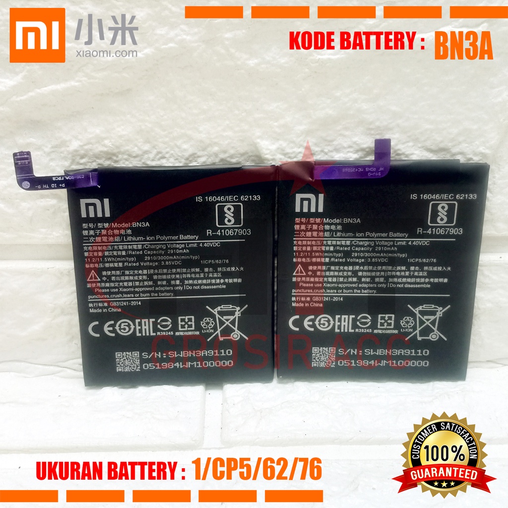 Baterai Battery Original Xiaomi Redmi GO ( 5 Inchi ) / Kode BN3A