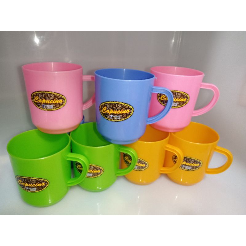 Cangkir kopi Plastik,Gelas Gagang Unik Capucino TANTOS PLASTIK
