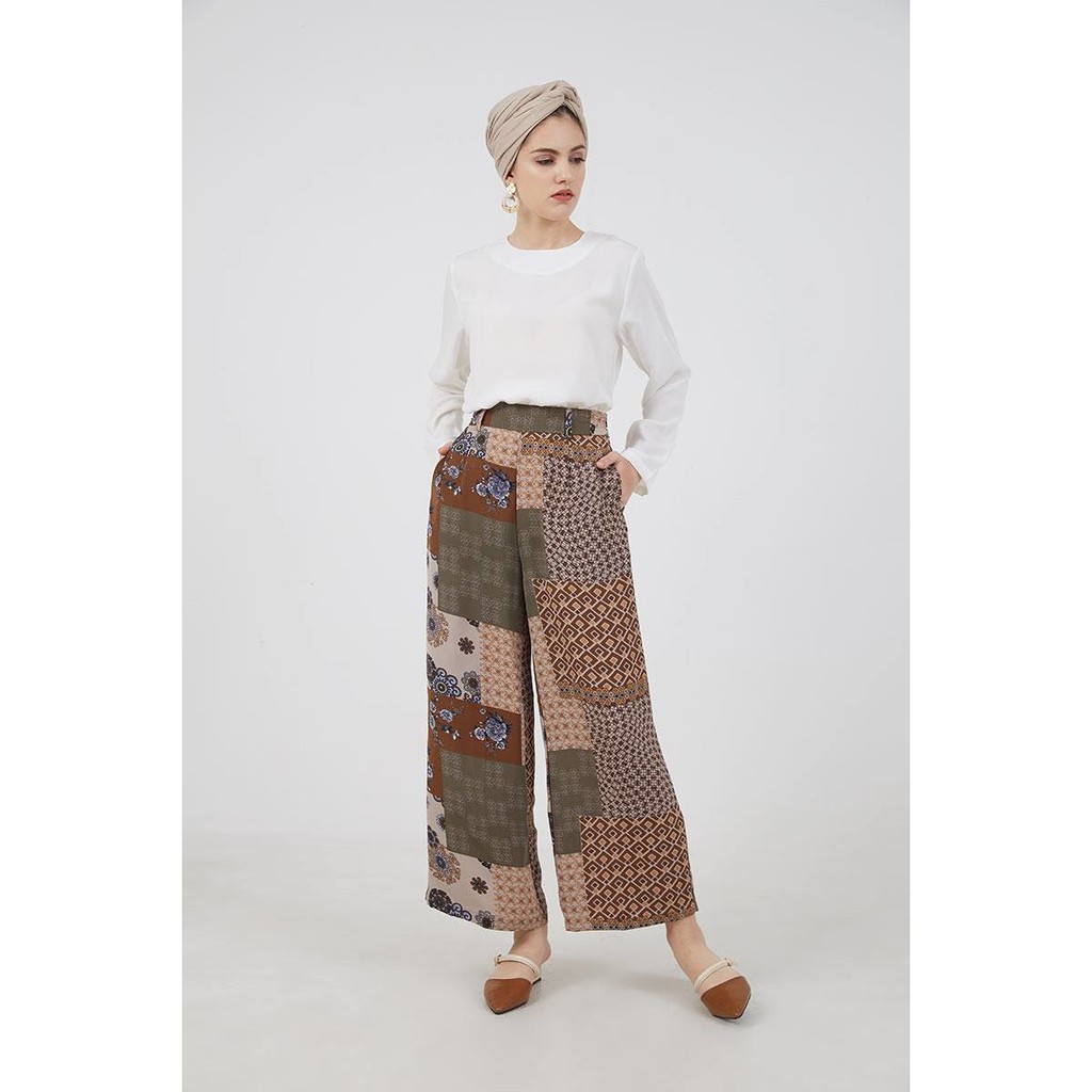 Fashionateid - Celana Panjang Wanita Ikiwa Printed Pants