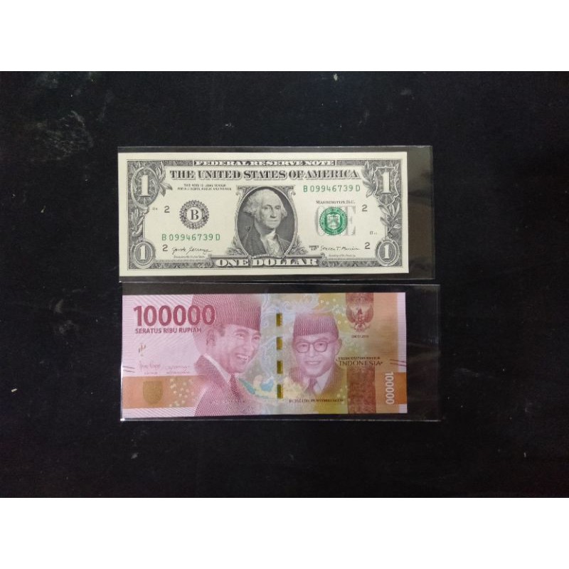 (TP-046D) PLASTIK OPP PELINDUNG UANG KERTAS 7x16.5 UANG KUNO 100 LEMBAR
