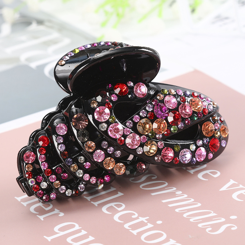 New Rhinestone Acrylic Hair Clip Wild Hairpin Fashion Retro Ponytail Hairpin Woman Hair Accessories