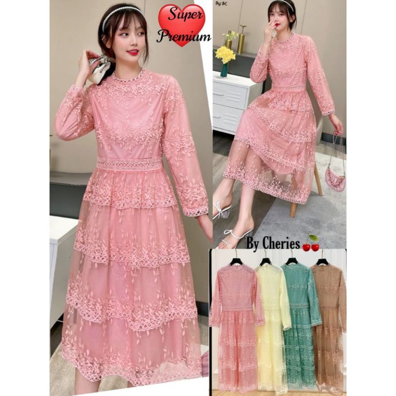 CHERIES 5898 TUNIK BRUKAT MILA 94 IMPORT PREMIUM