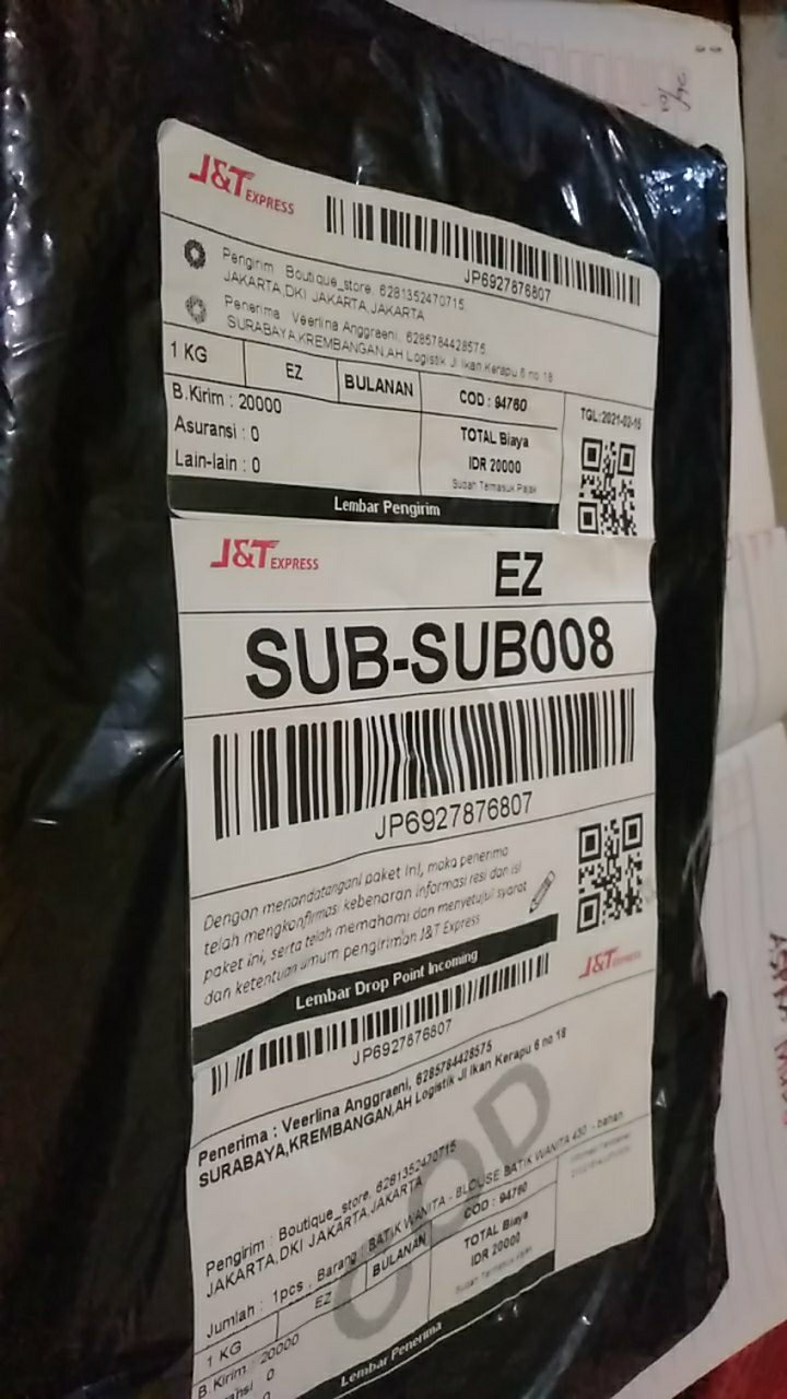 Batik Wanita - Blouse Batik Wanita #184 Lengan Pendek - Bahan Batik Stretch