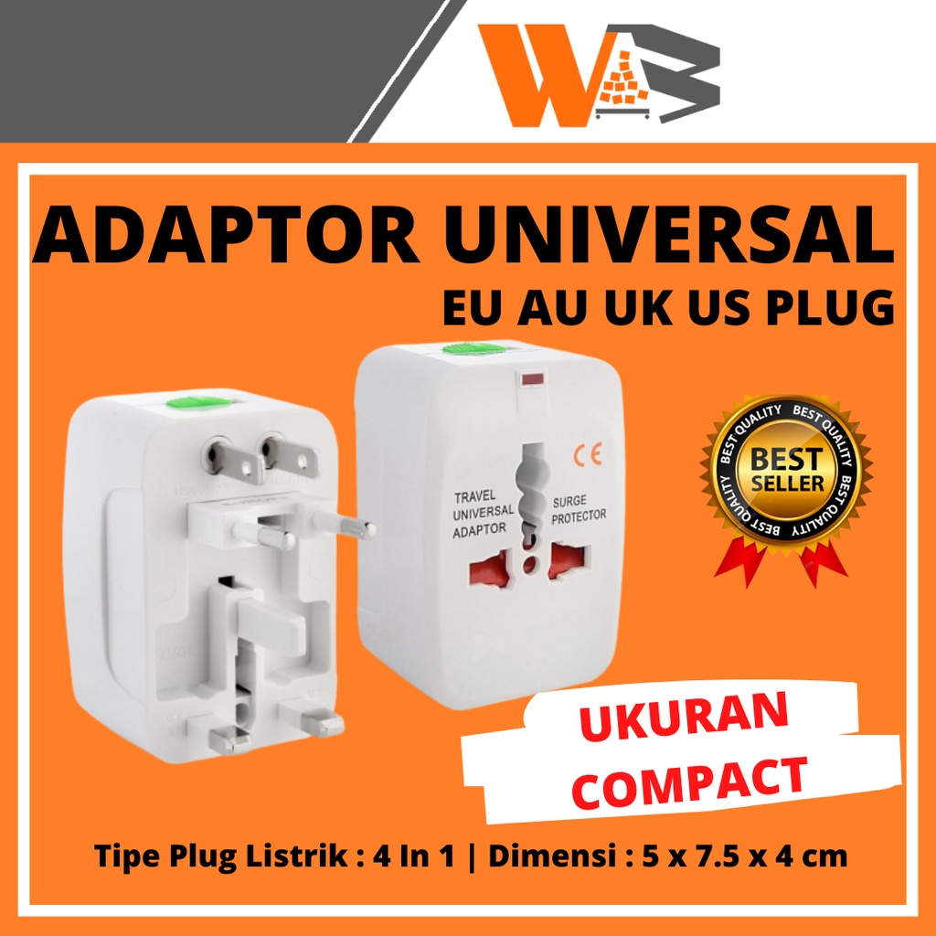 COD Universal Travel Adapter EU AU UK US Plug