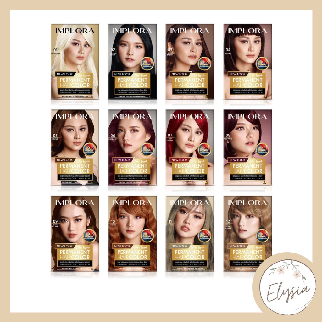 [SALE] IMPLORA New Permanent Hair Color / Cat Rambut / Perwarna Rambut/ Semir Rambut