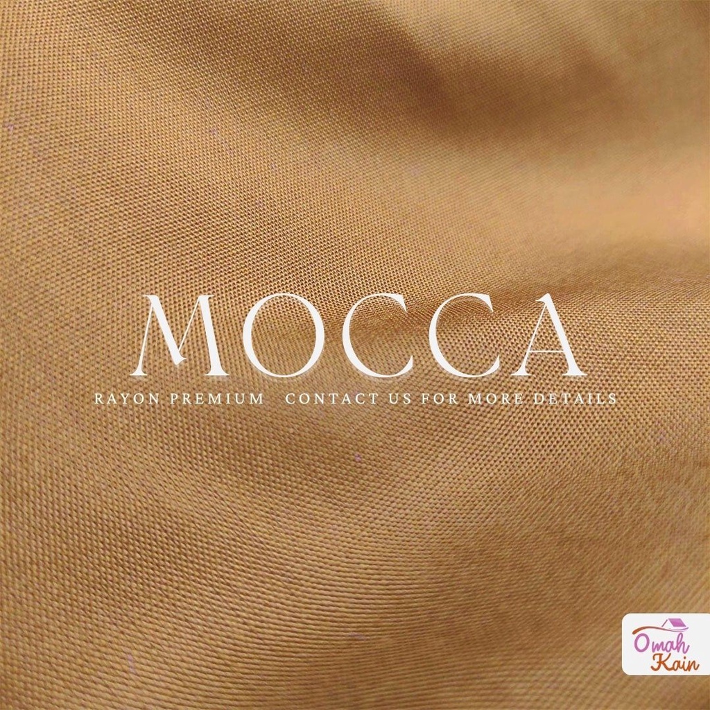 KAIN RAYON POLOS PREMIUM (TIDAK BERBULU, TIDAK NERAWANG,JATUH,ADEM DAN MEWAH)#omah kain-Moka