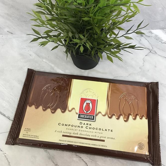 

Terhot! Tulip Dark Compound Chocolate / Cokelat Batang - 1000Gr / 1Kg