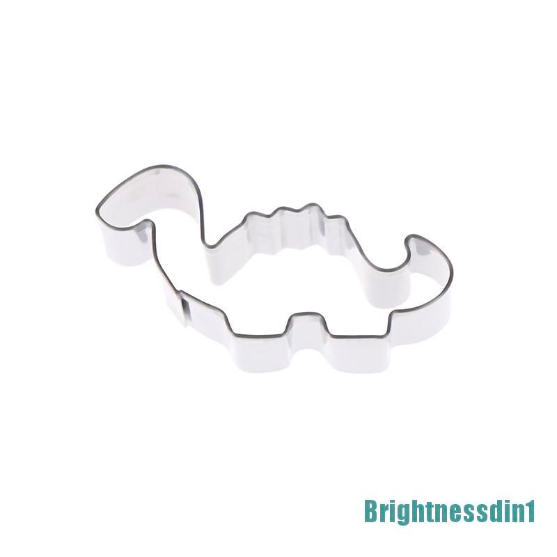 6pcs Cetakan Pemotong Adonan Kue Cookie Desain Dinosaurus Bahan Stainless Steel