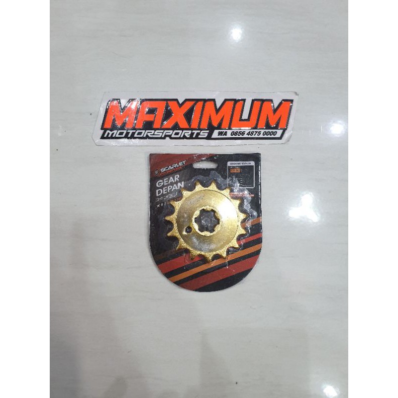 gear depan WR155 GOLD SCARLET