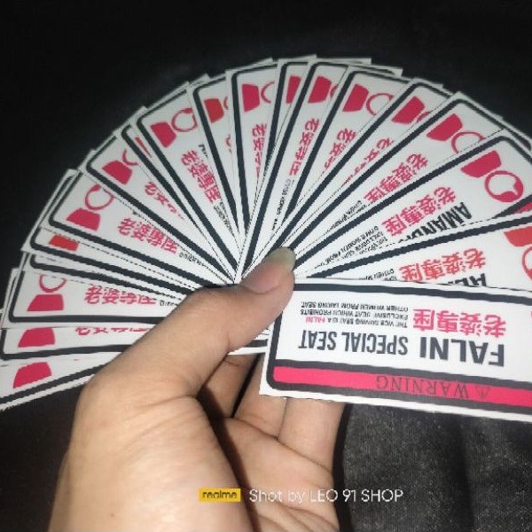

Sticker special seat | stiker vinyl print custom