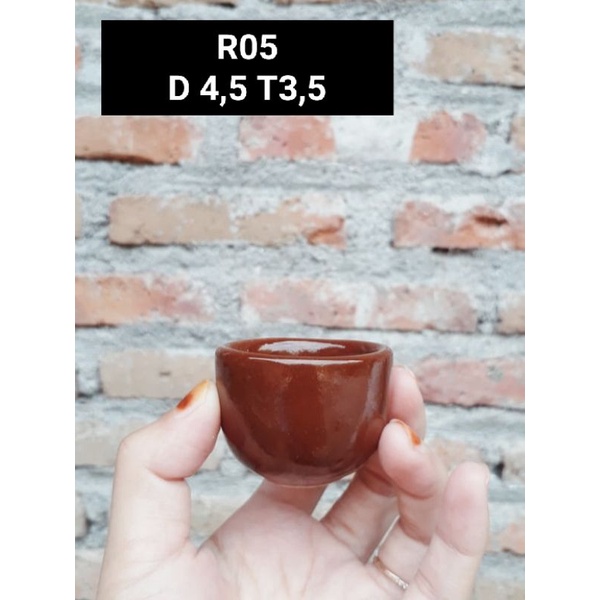Revando45 Pot Keramik Bulat Mini R05