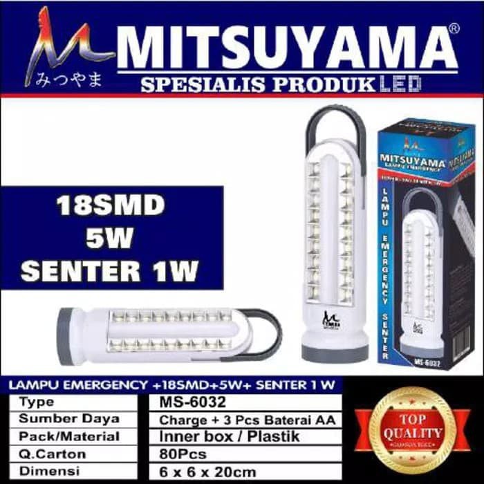 Lampu Emergency Mitsuyama MS 6032 / Lampu darurat Emergency Mitsuyama