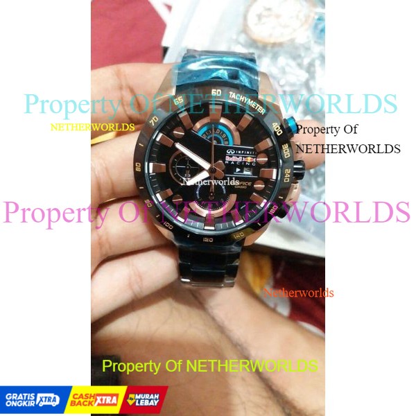 Jam Casio Edifice EFR 540D - 1A2VUDF Stainless FullBlack RedBull