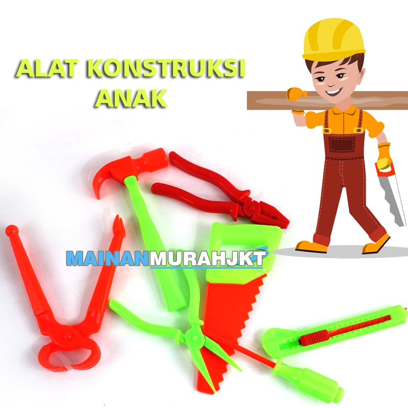 MAINANKEI ANAK MURAH TOOLSET LE3 MAINAN ALAT KONSTRUKSI PALU TANG OBENG MAINAN EDUKASI ANAK