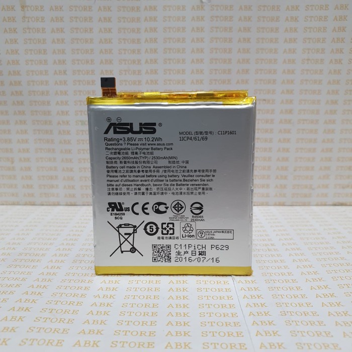 Batre Baterai Battery ASUS Zenfone Live ZB501KL A007 C11P1601