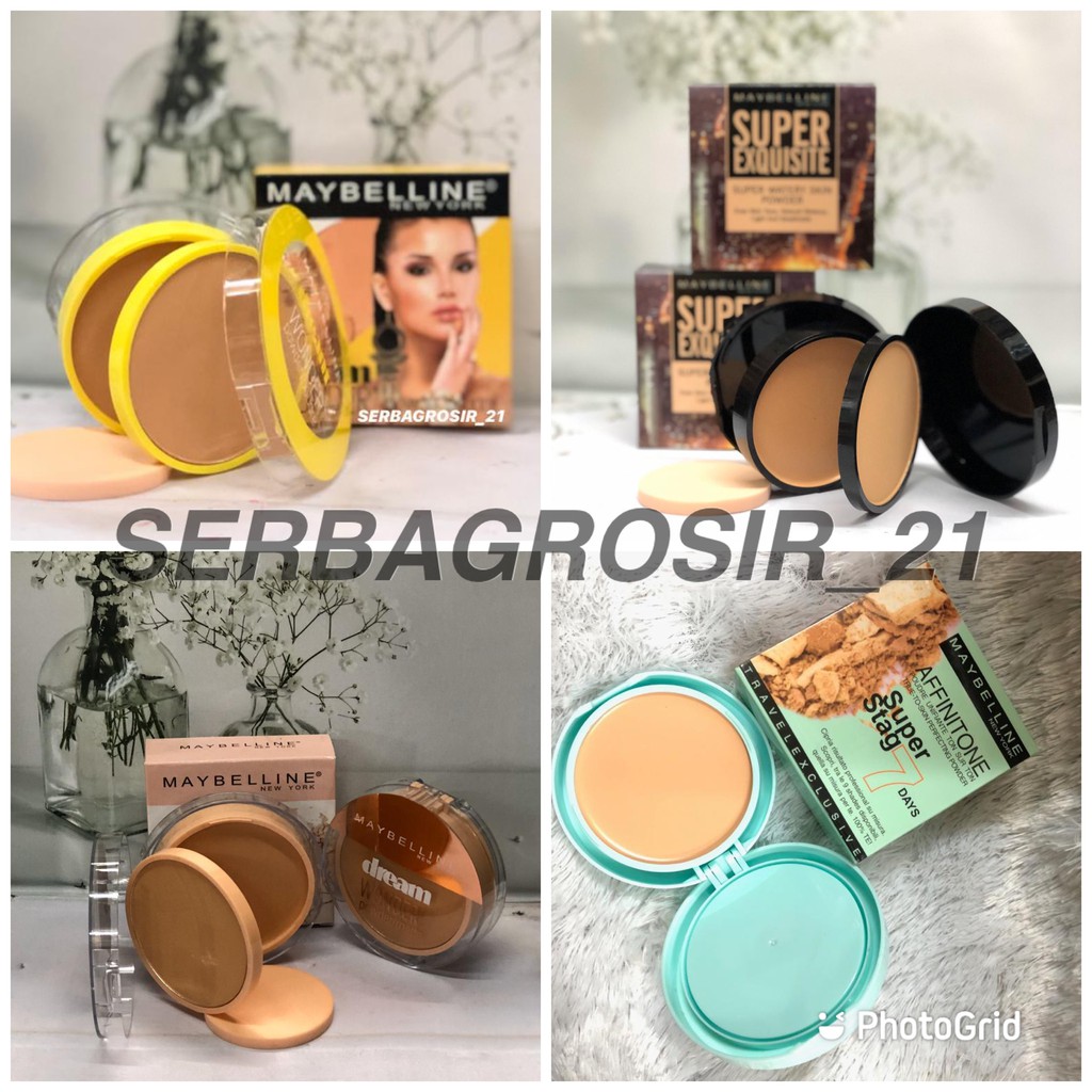 [LUSINAN] BEDAK MAYBELLINE 2in1 / BEDAK BASAH + BEDAK KERING