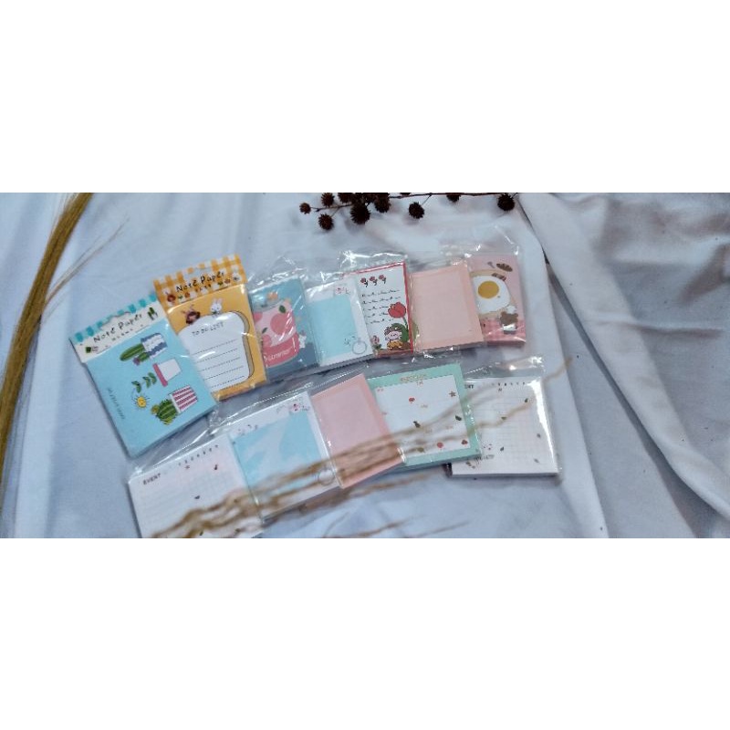 

25 pcs memopad + sticky notes paper craft memopad bundle murah bujo jurnaling lettering studygram