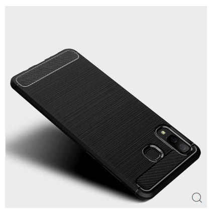 SAMSUNG A8 STAR Case IPAKY Carbon Softshell Cover Case Carbon A8 Star - Hitam Diskon