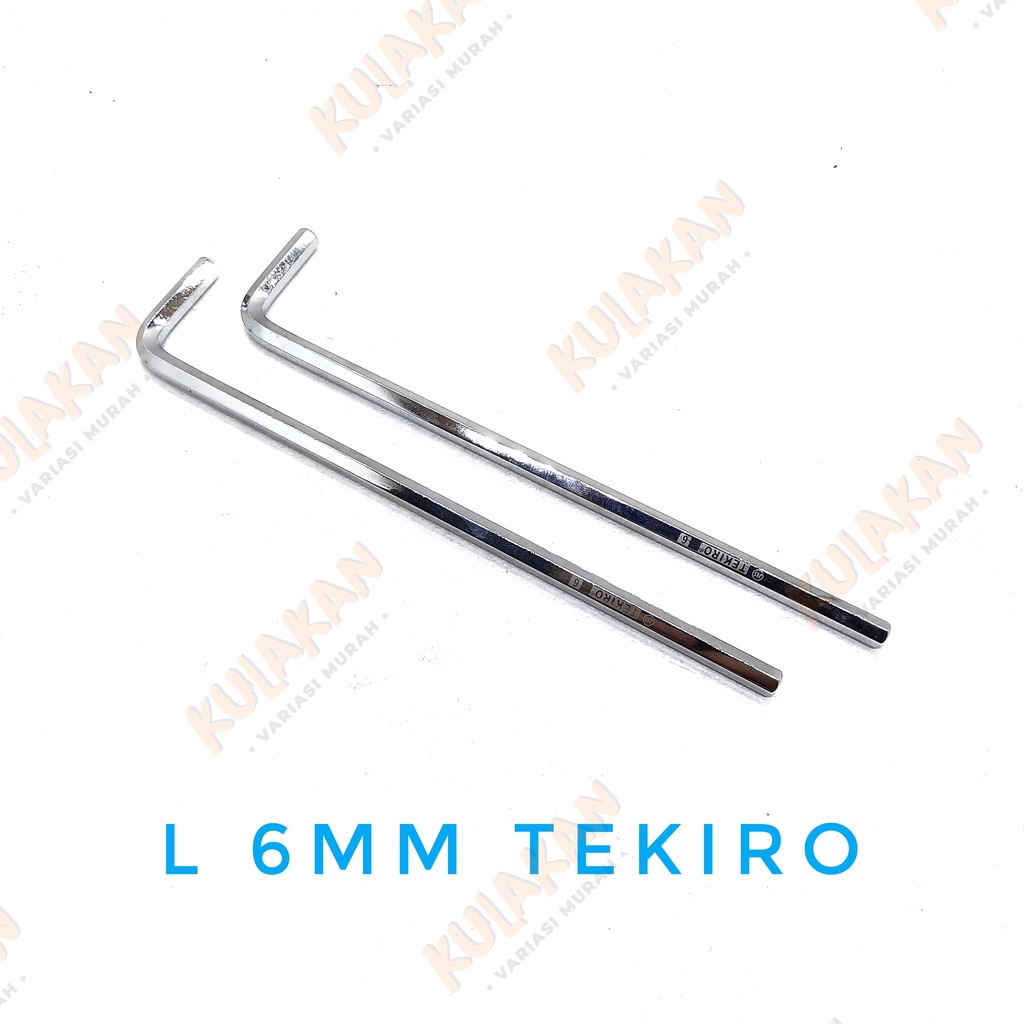 Tekiro Kunci L Eceran Panjang 3mm 4mm 5mm 6mm L Hex Key Long 4 5 6 Satuan Tekiro Asli