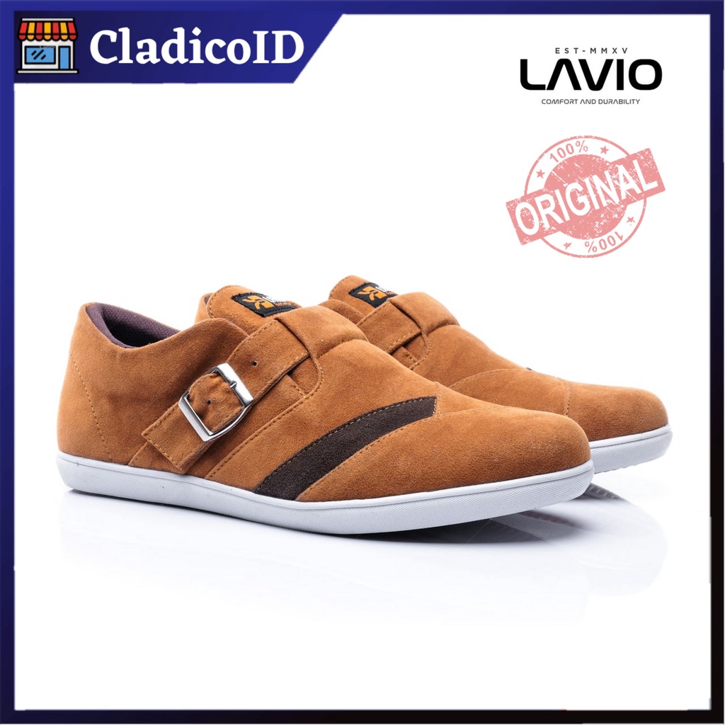 Lavio ALPHA Sepatu Pria Kasual Cowok Bahan Suede High Quality Premium Spatu Sekolah Kuliah Kerja