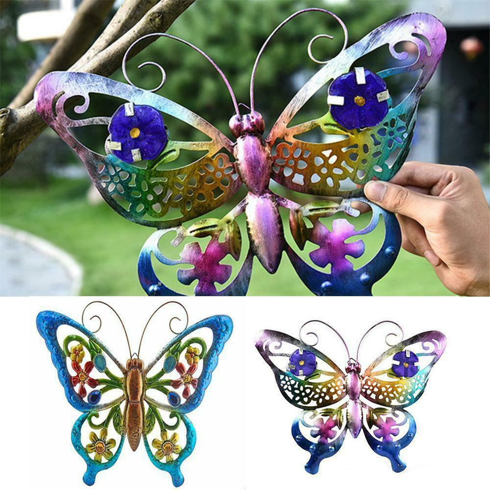 Solighter Metal Butterfly Home 3D Seni Dinding Halaman