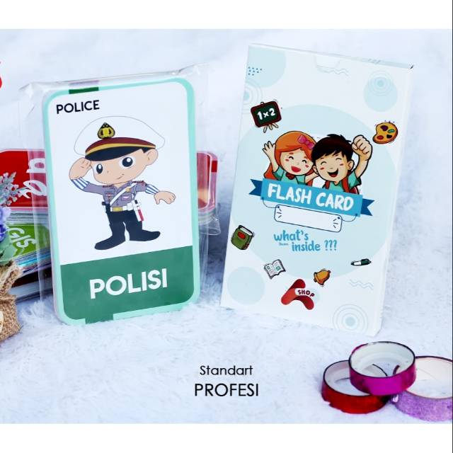 [FLASHCARD MURAH & BESAR MAINAN ANAK] Flash card profesi