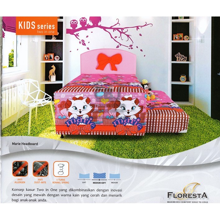 Floresta Kasur Springbed RK 2 in 1 Kids - Full Set (Marrie, Car, Cow) - Khusus Jabodetabek